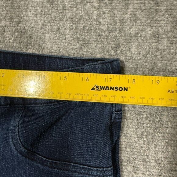 Spanx Jeans Womens 1X Skinny Ankle Blue Darkwash High Rise Pull On - Picture 4 of 9
